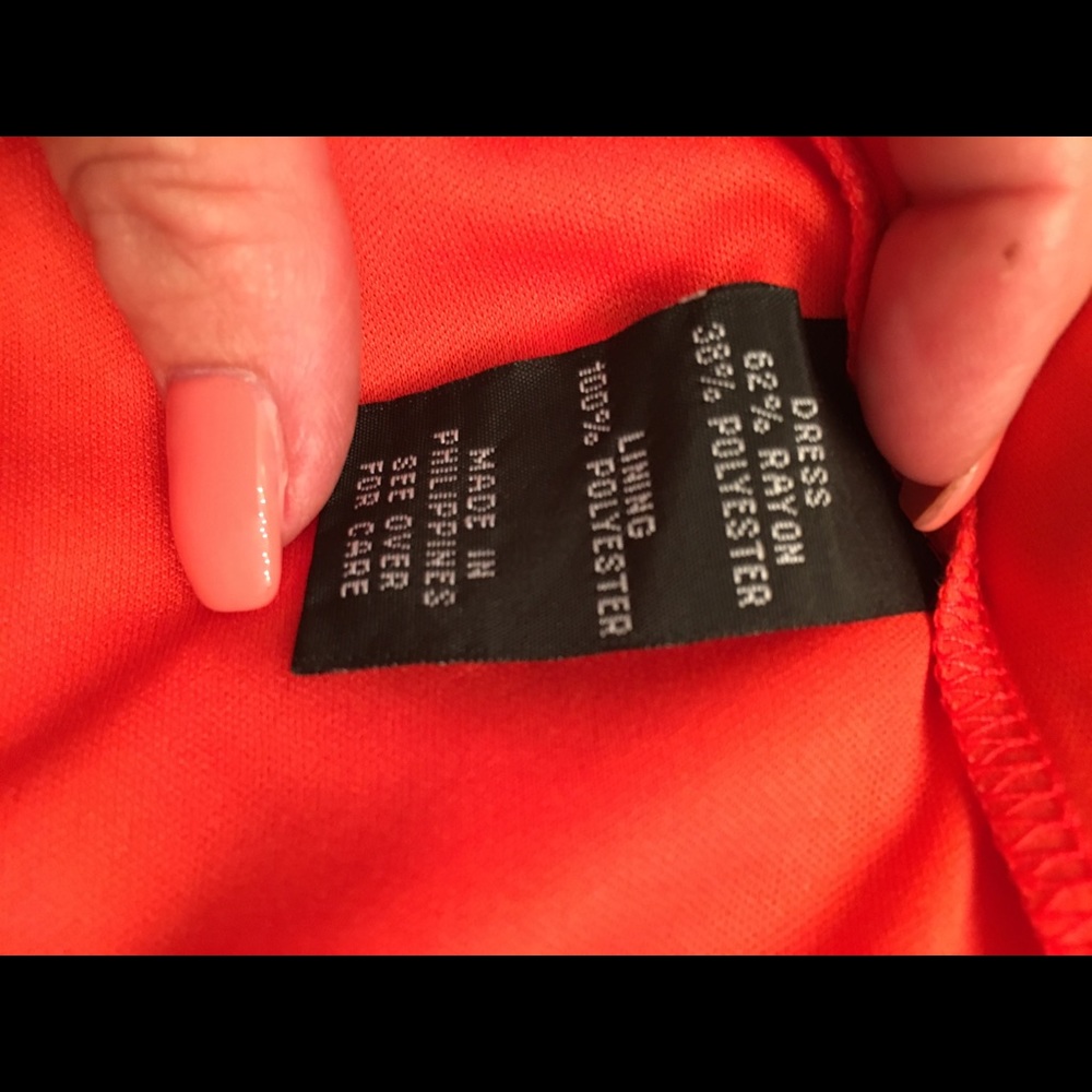 Dark Salmon color Strapless Ruffle Dress w/belt💐Host Pick💐 - Picture 5 of 8